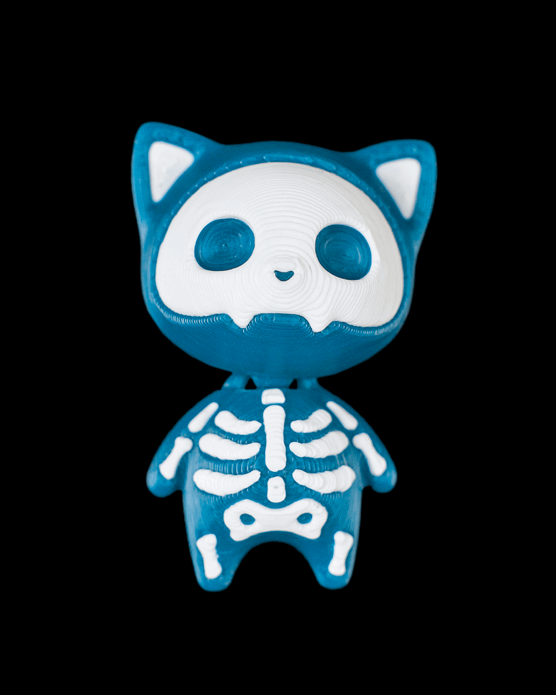 Calabaza Sorpresa Gato Esqueleto articulada impresa en 3D