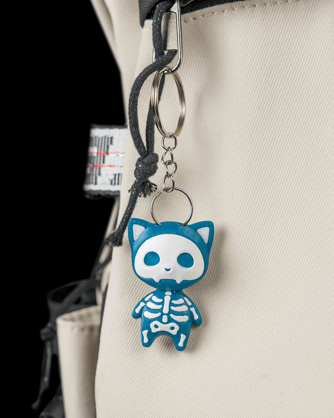 Calabaza Sorpresa Gato Esqueleto articulada impresa en 3D