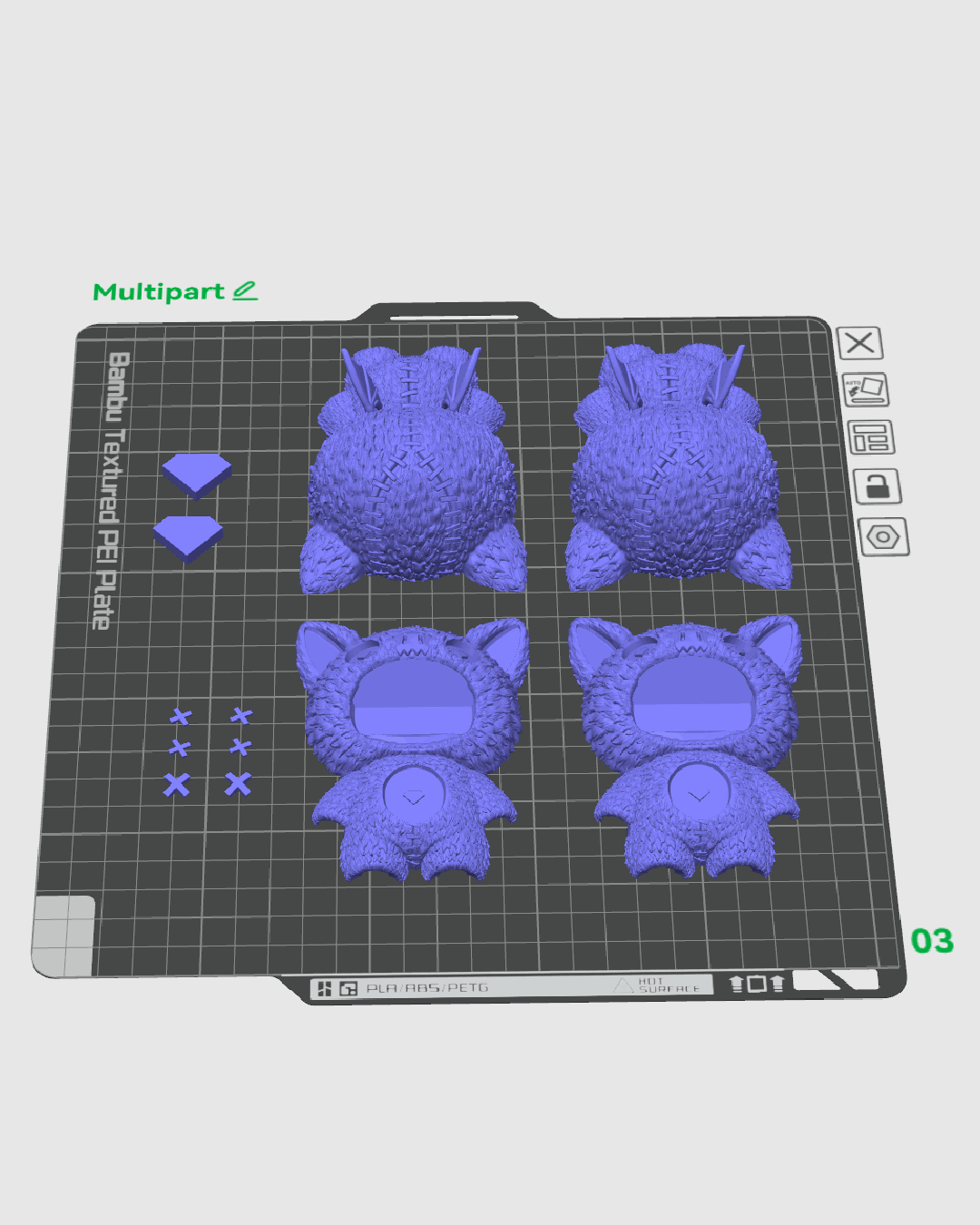 Skubbie Articulado Batz impreso en 3D para Halloween