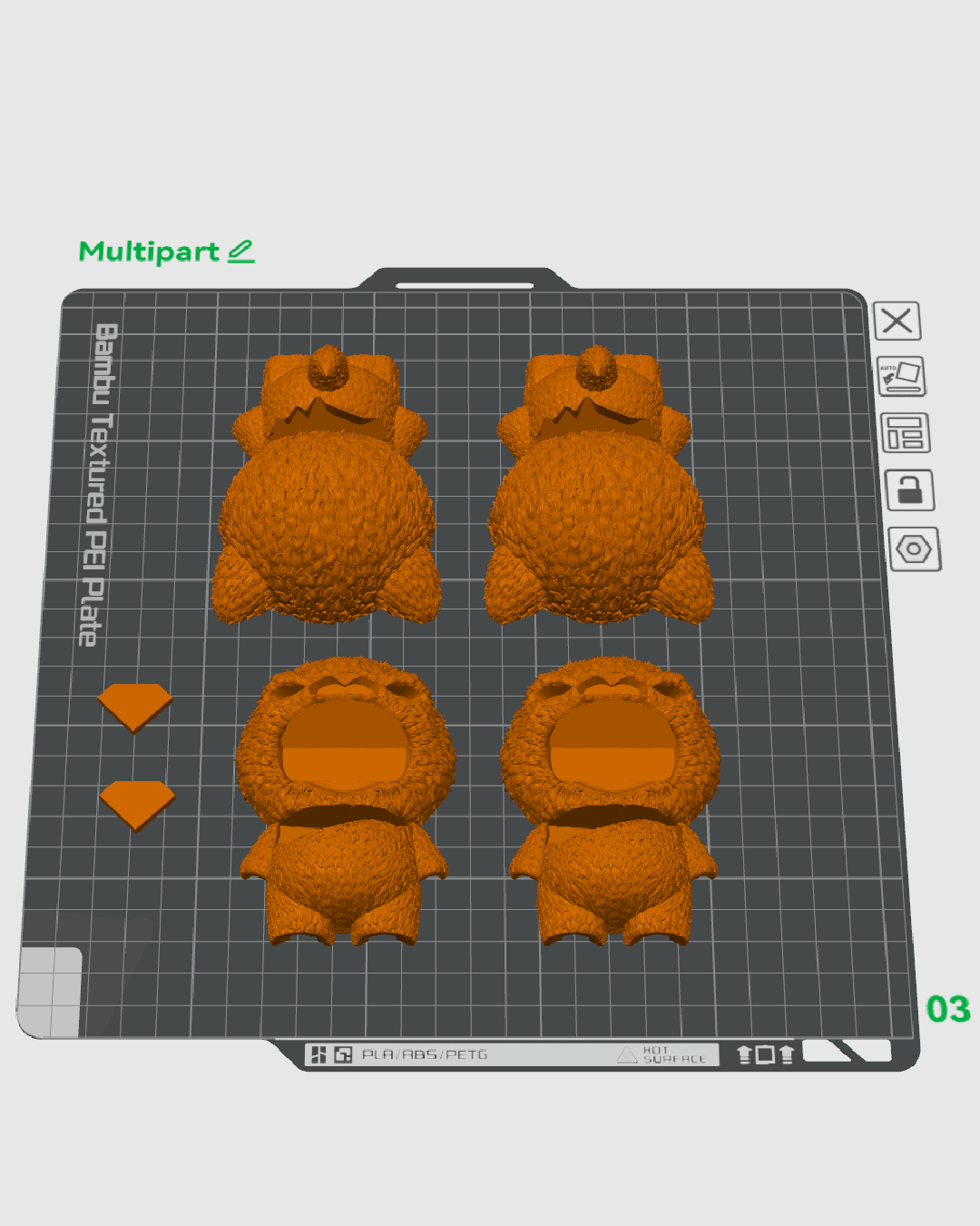 Skubbie Articulado Luppi impreso en 3D para Halloween