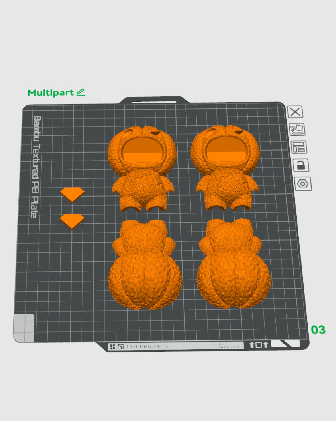 Skubbie Articulado Punki impreso en 3D para Halloween