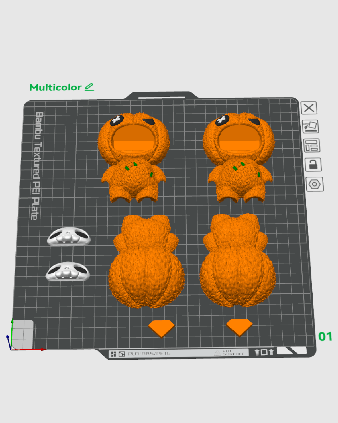 Skubbie Articulado Punki impreso en 3D para Halloween