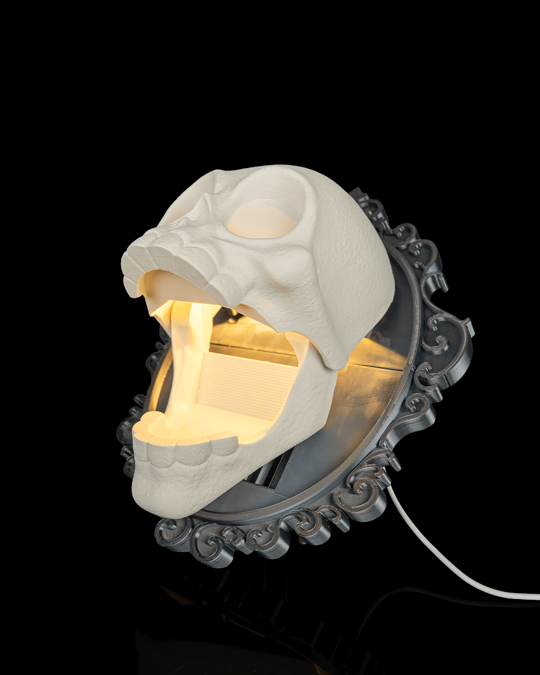 Lámpara de Pared Calavera Barroca impresa en 3D – decoración de Halloween (6)
