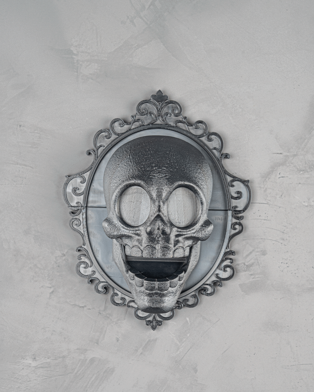 Lámpara de Pared Calavera Barroca impresa en 3D – decoración de Halloween (8)