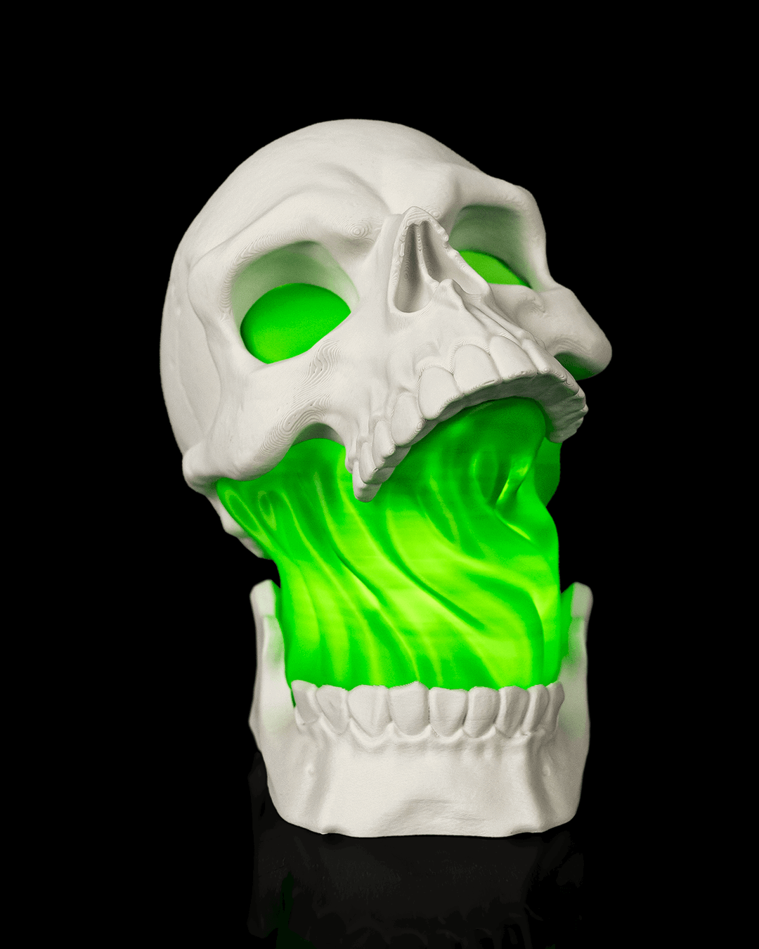 Lámpara Calavera Luminosa impresa en 3D – decoración de Halloween (3)
