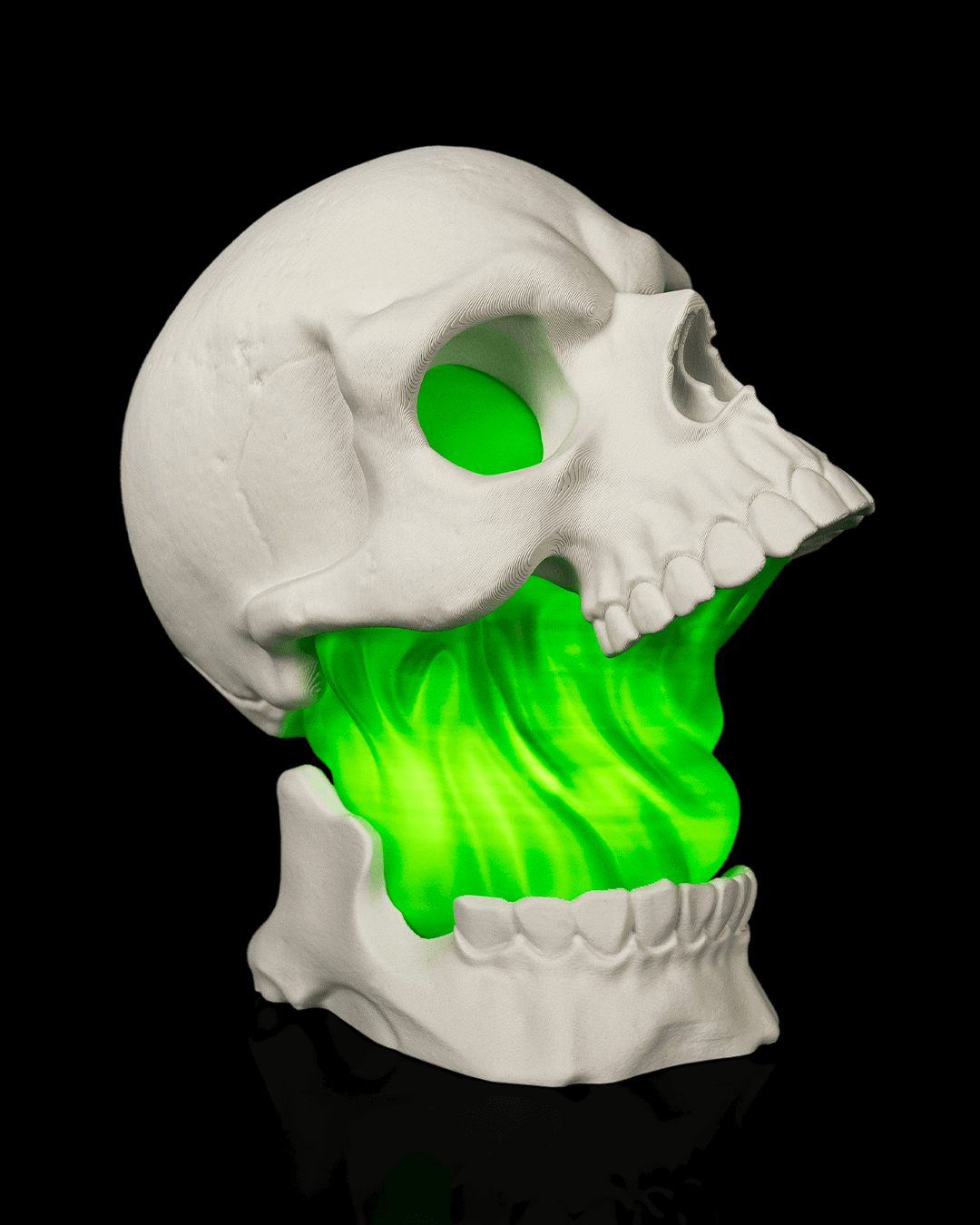 Lámpara Calavera Luminosa impresa en 3D – decoración de Halloween (4)