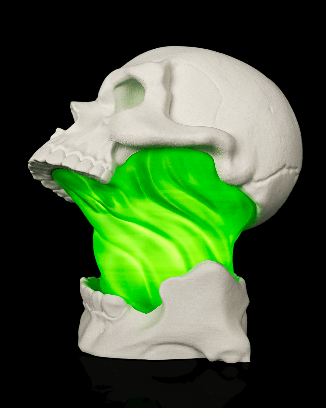 Lámpara Calavera Luminosa impresa en 3D – decoración de Halloween (5)