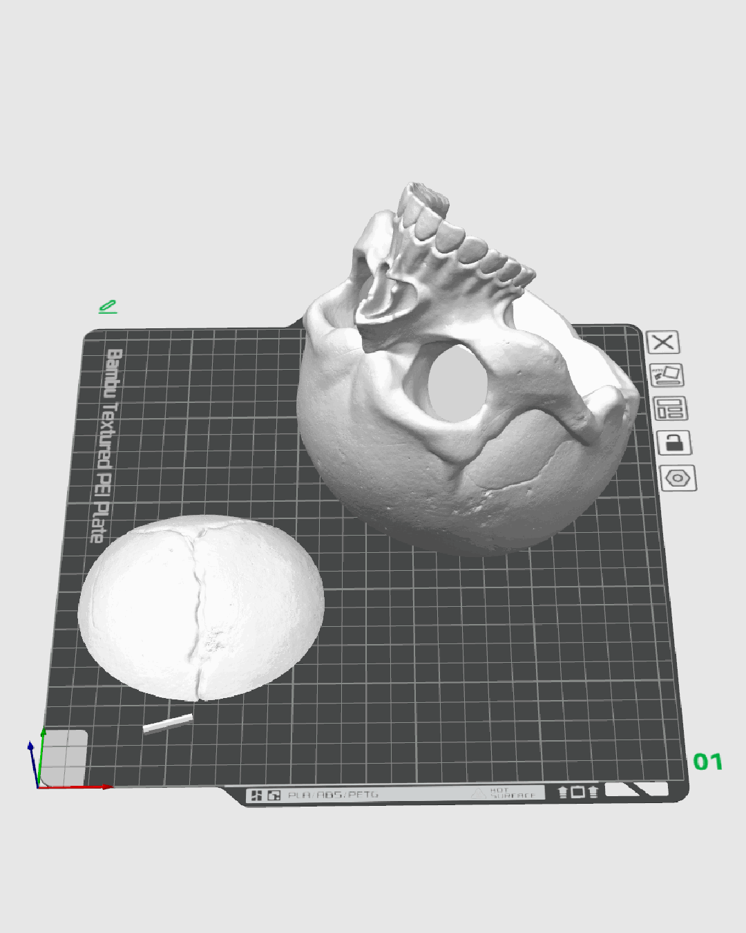 Lámpara Calavera Luminosa impresa en 3D – decoración de Halloween (8)