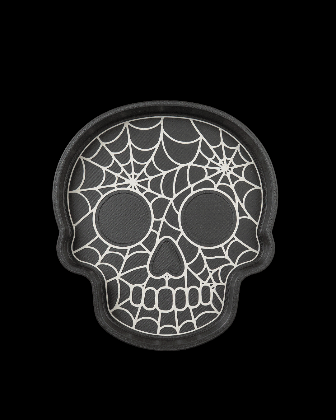 Bandeja Calavera Telaraña impresa en 3D para Halloween
