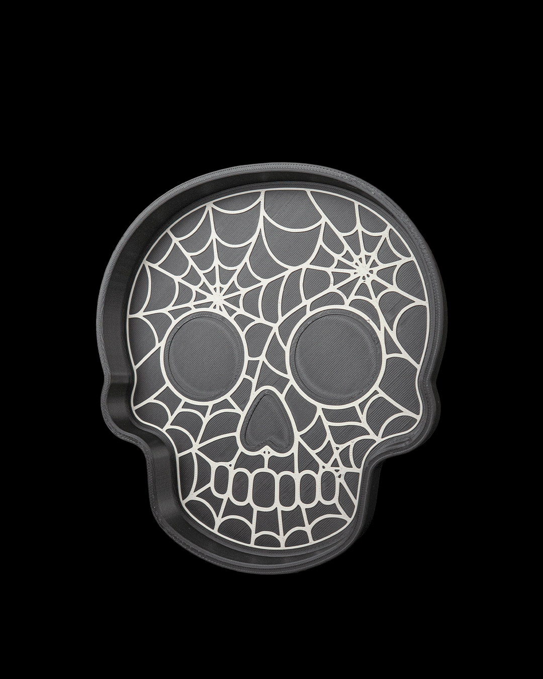 Bandeja Calavera Telaraña impresa en 3D para Halloween