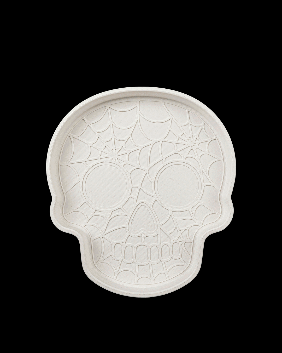 Bandeja Calavera Telaraña impresa en 3D para Halloween