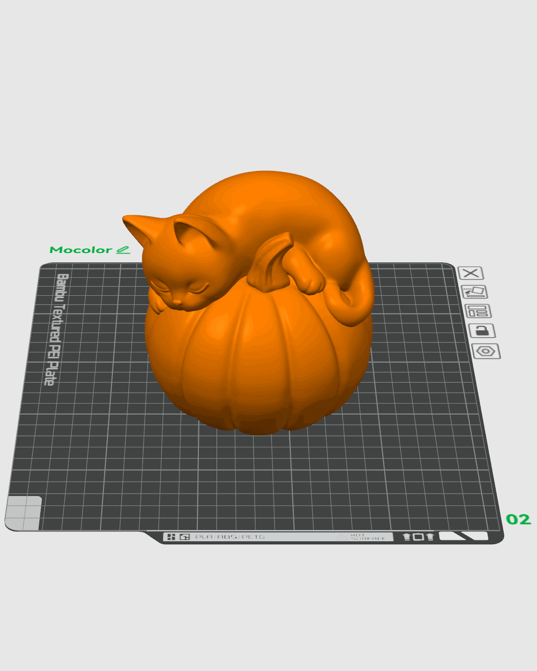Lámpara Gato Dormilón impresa en 3D para Halloween
