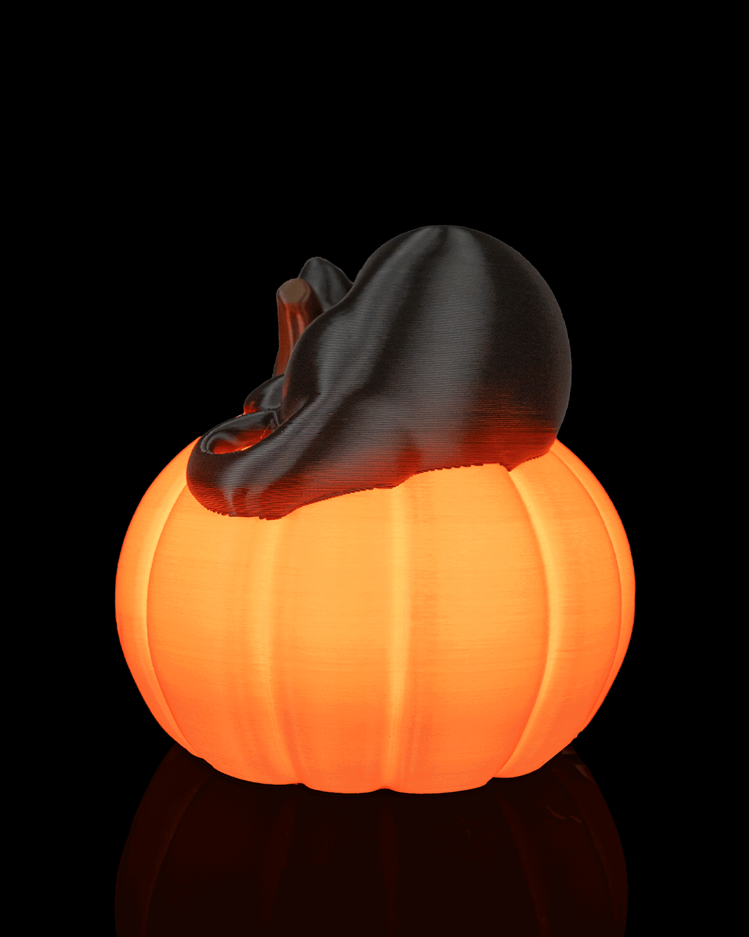 Lámpara Gato Dormilón impresa en 3D para Halloween