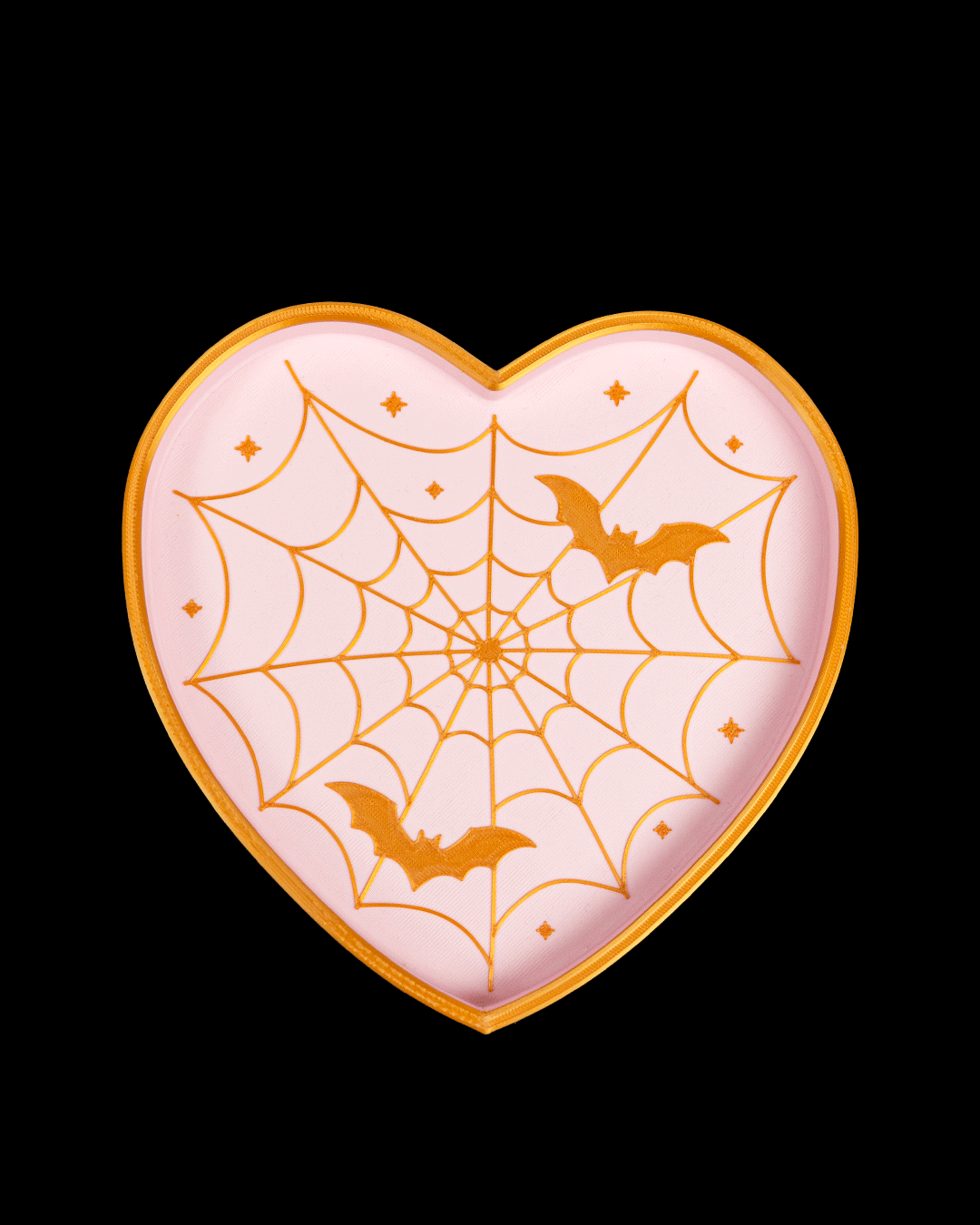 Bandeja Corazón Telaraña impresa en 3D para Halloween