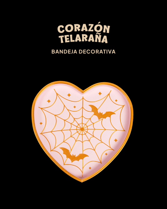 Bandeja Corazón Telaraña impresa en 3D para Halloween