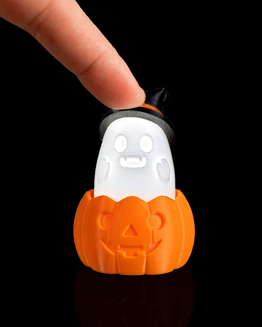 Clicker Fantasmita Luminoso impreso en 3D para Halloween