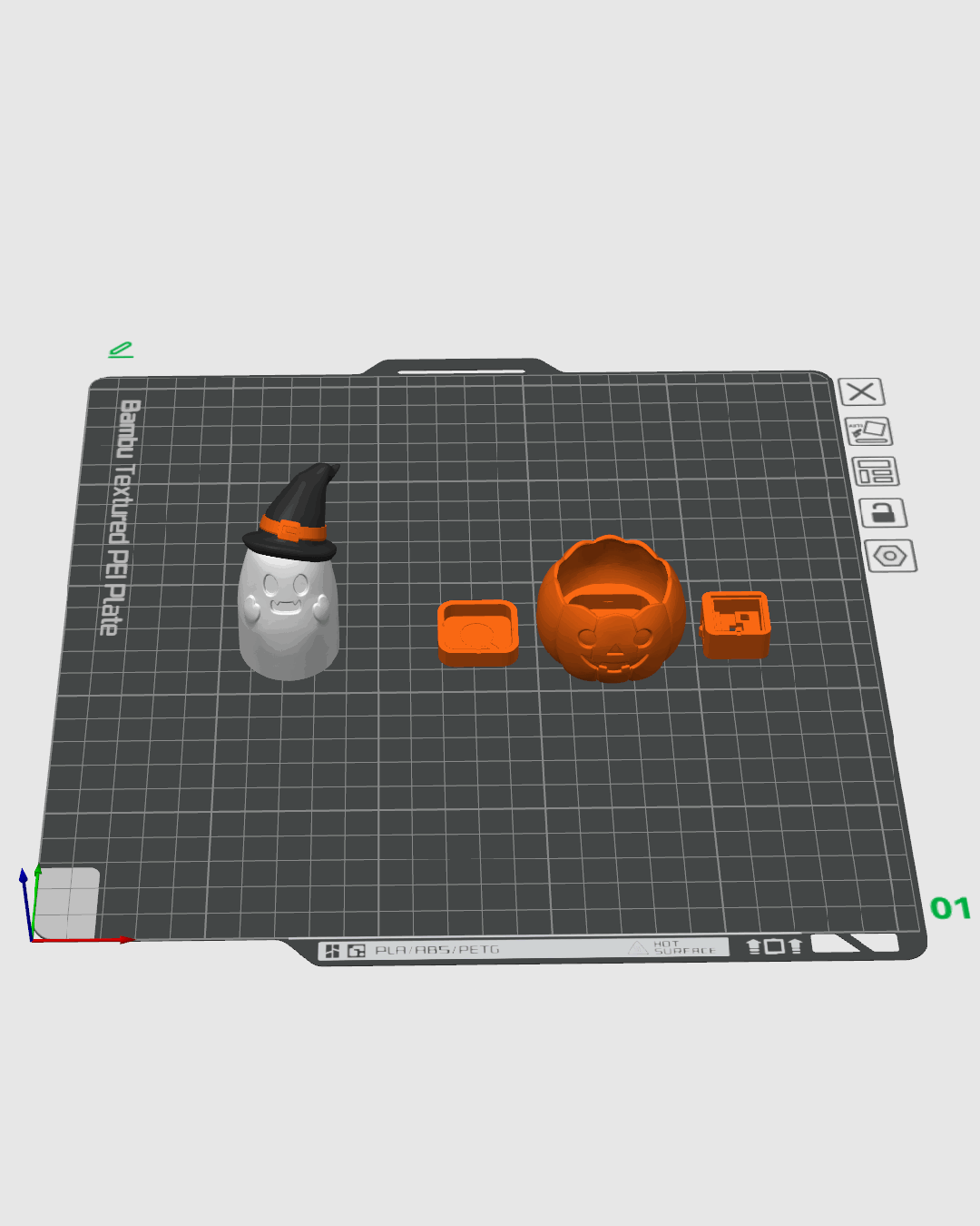 Clicker Fantasmita Luminoso impreso en 3D para Halloween