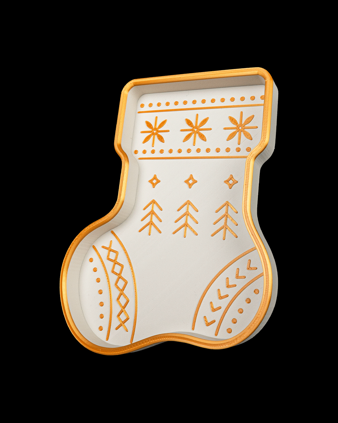 Bandeja navideña calcetín impresa en 3D
