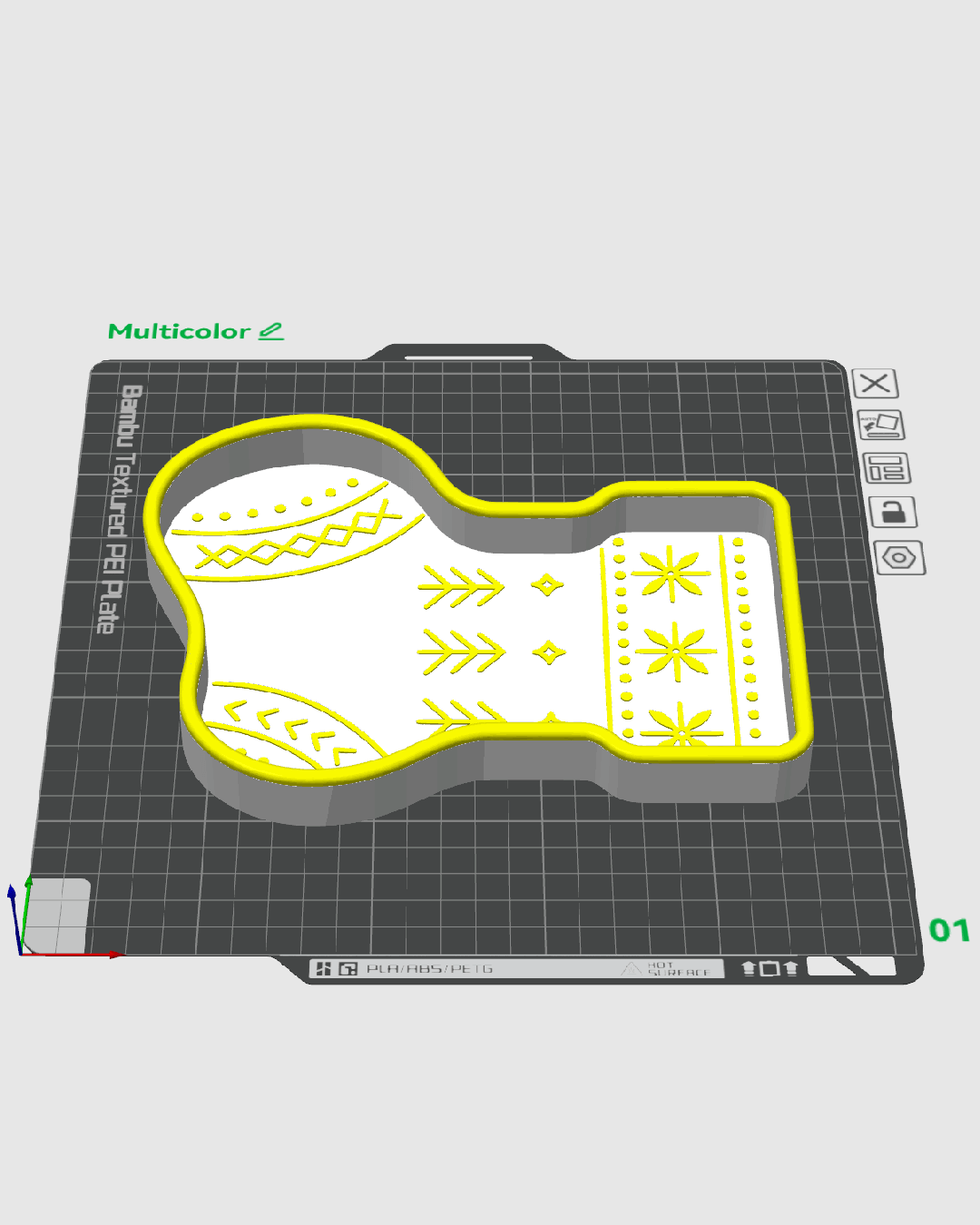 Bandeja navideña calcetín impresa en 3D