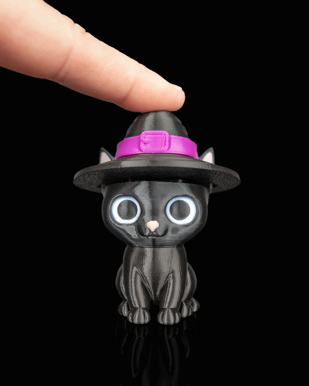 Clicker Gato Brujo impreso en 3D para Halloween