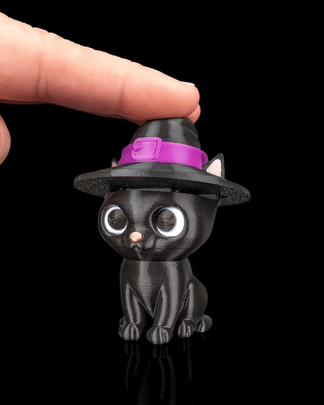 Clicker Gato Brujo impreso en 3D para Halloween