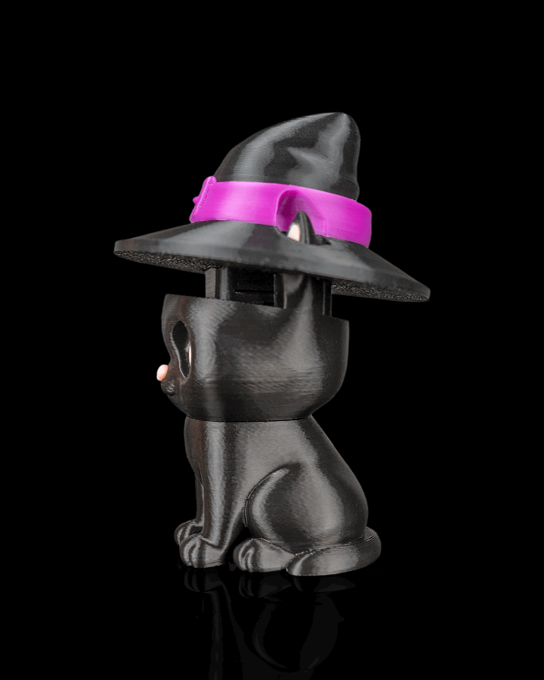 Clicker Gato Brujo impreso en 3D para Halloween