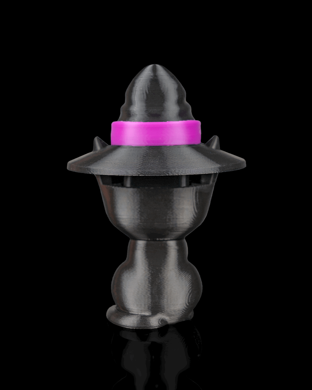Clicker Gato Brujo impreso en 3D para Halloween