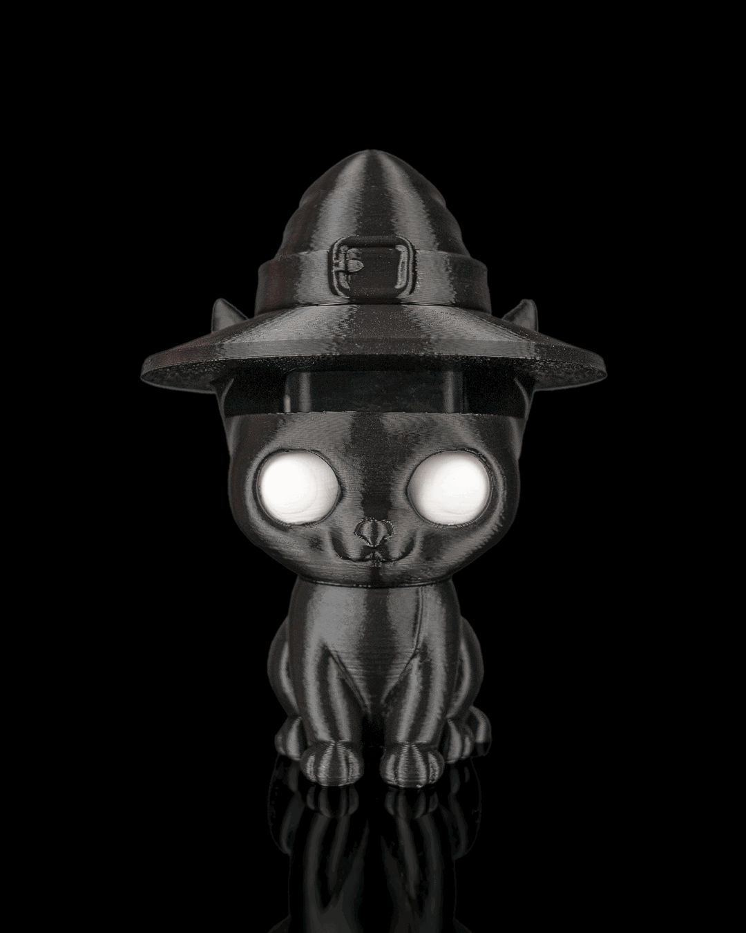Clicker Gato Brujo impreso en 3D para Halloween