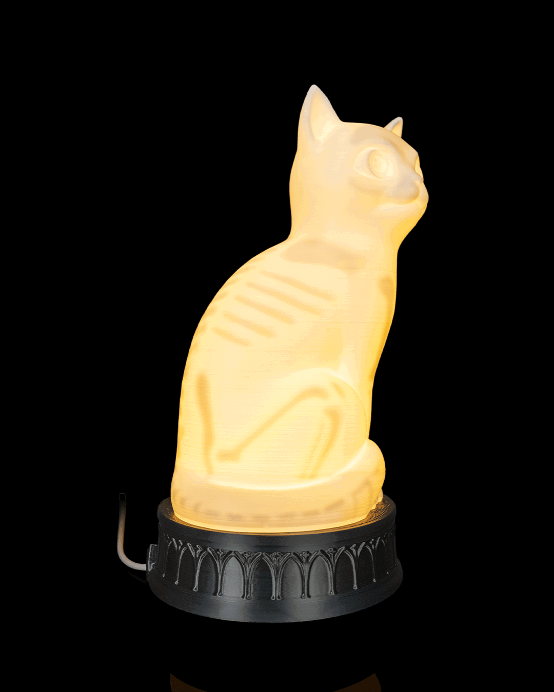 Lámpara Gato Rayos X impresa en 3D – decoración de Halloween (4)